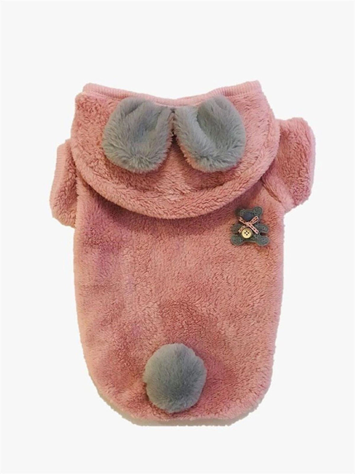 Gedyco Powder Pink Premium Peluş Küçük Irk Köpek Sweatshirtü (2 kg - 8 kg arası köpeklere uygundur)