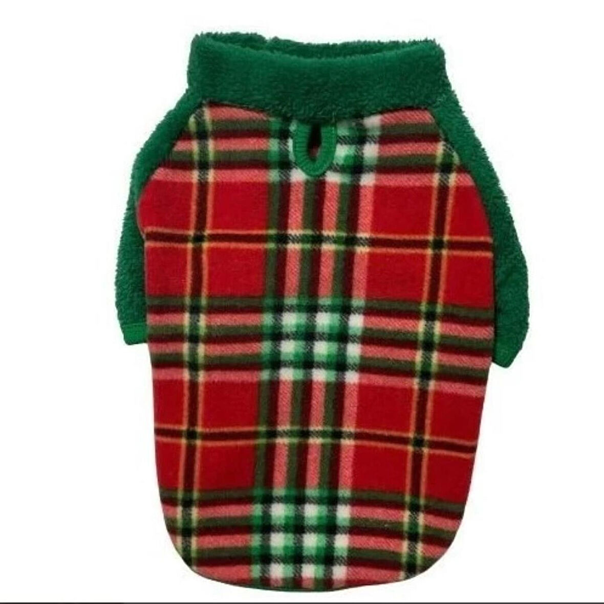 Gedyco Kırmızı Ekose Polar Orta Irk Köpek Sweatshirtü (8 kg-20 kg arası köpeklere uygundur)