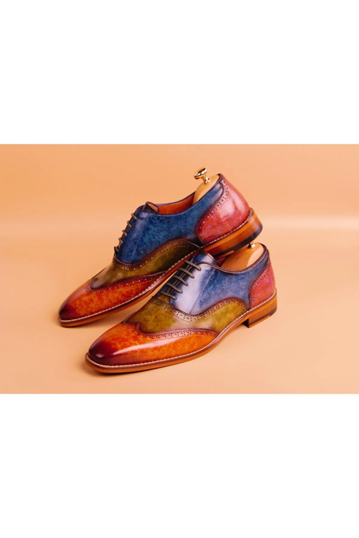 Mixed Color Pelitte Patina Dress Shoes