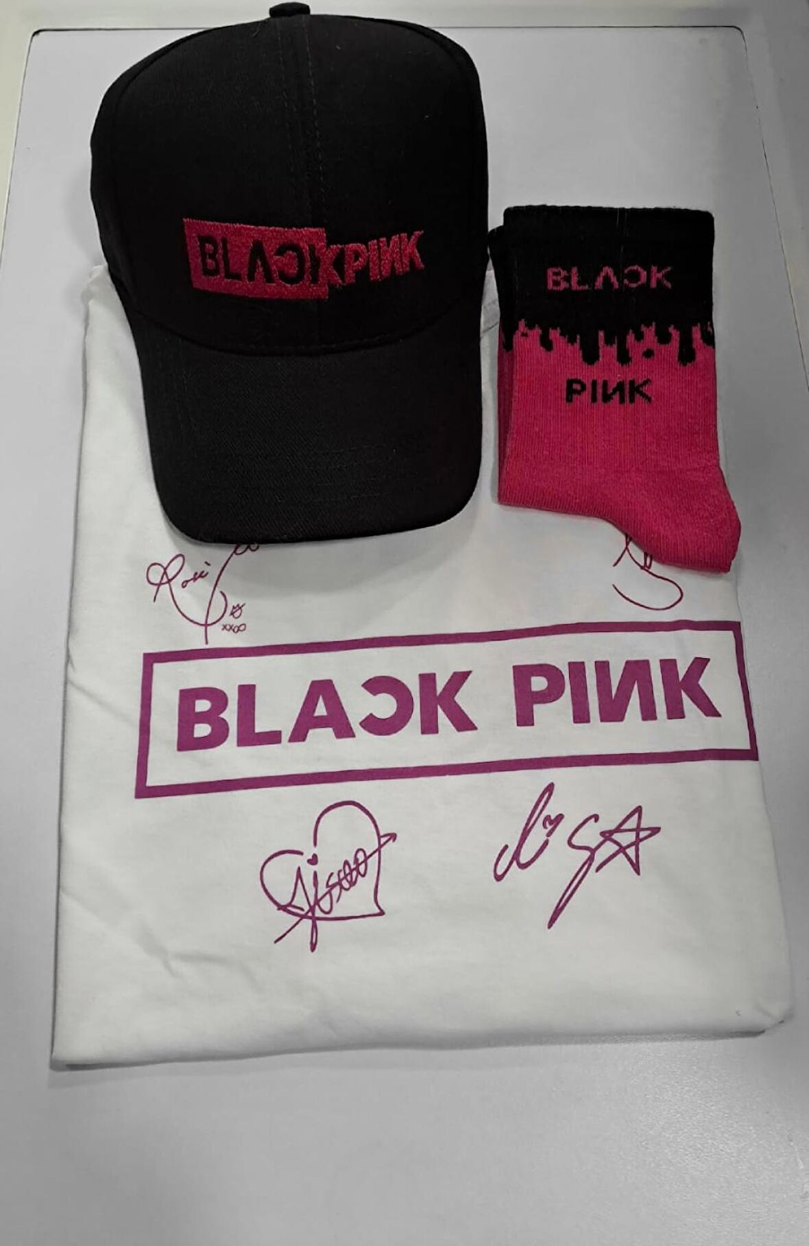 Blackpink Unisex T Shirt Şapka Çorap Kombin