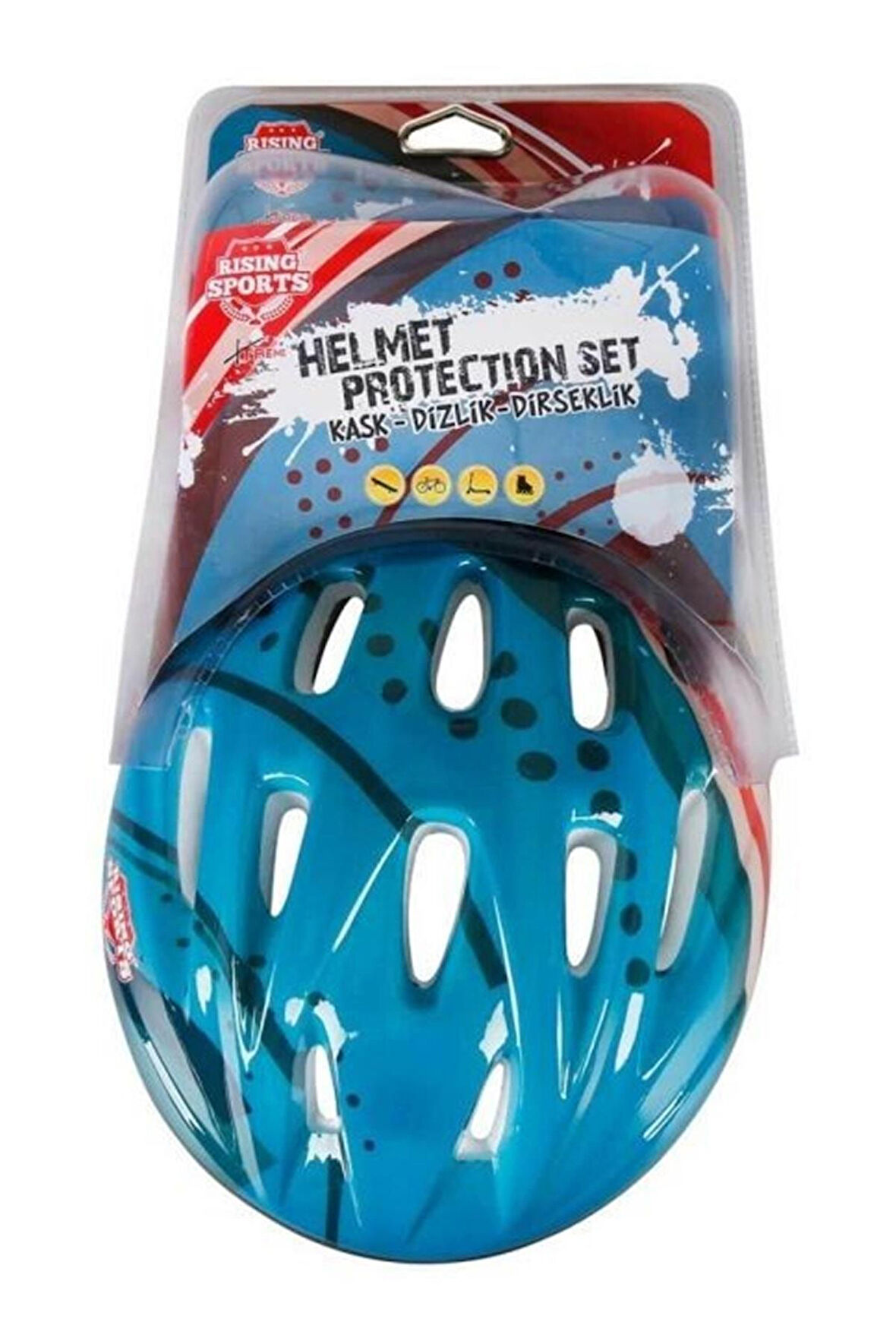 Kask Dizlik Dirseklik Koruyucu Set