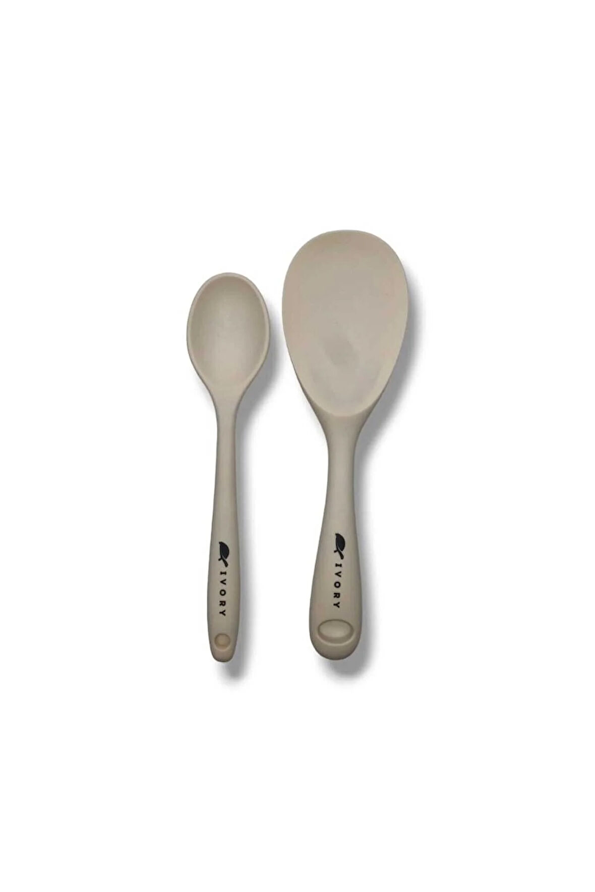 İvory 2 Tane Silikon Kaşık (20cm) Beyaz