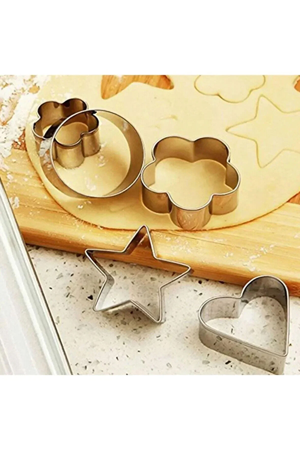 12 parça metal şekilli kek kurabiye kalıbı