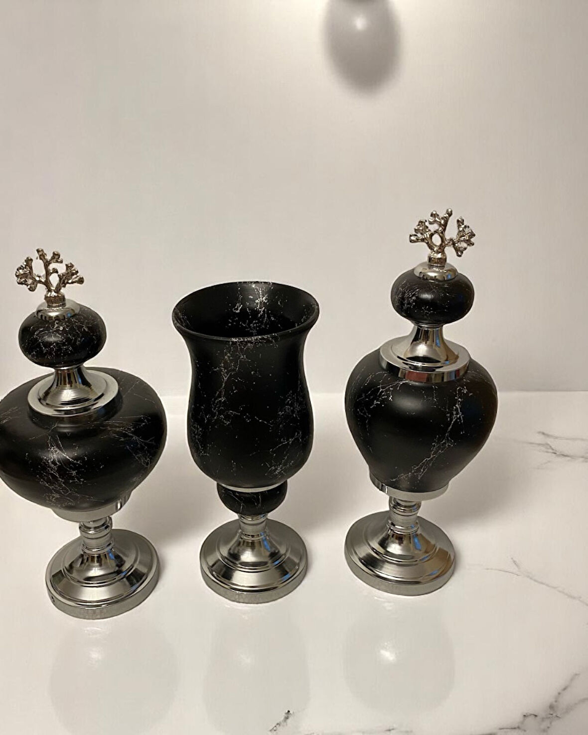 3'lü Siyah Prestij Rengi Salon Seti