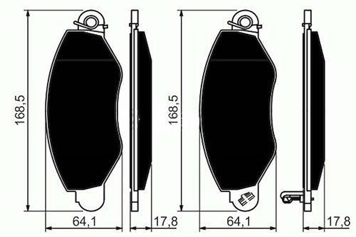 FREN BALATASI ÖN FORD TRANSIT 2.0 DI 01-06 2.0 TDCI 02-06. 2.4 DI RWD 00-06 ÖNDEN ÇEKER