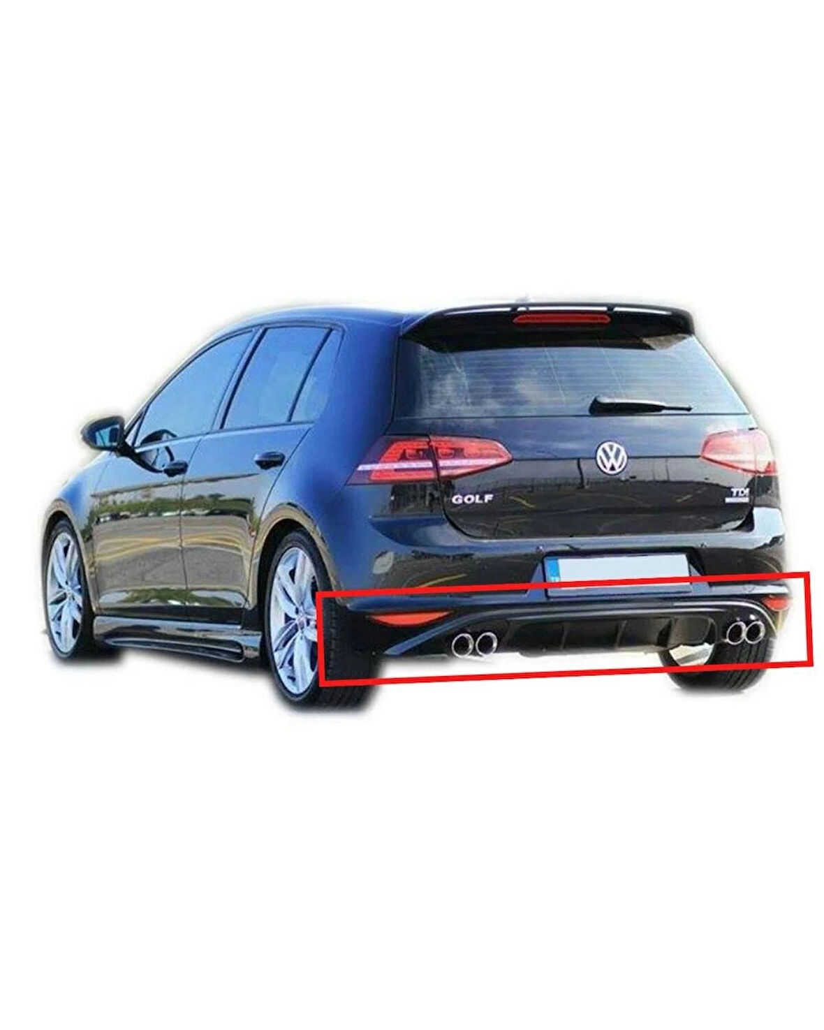 GOLF 7 DİFÜZÖR (EGZOZ HARİÇ) (PARLAK PLASTİK SİYAH)