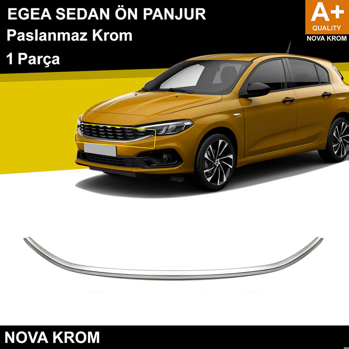 Fiat Egea SD Krom Ön Panjur Çıtası 2020 Üzeri
