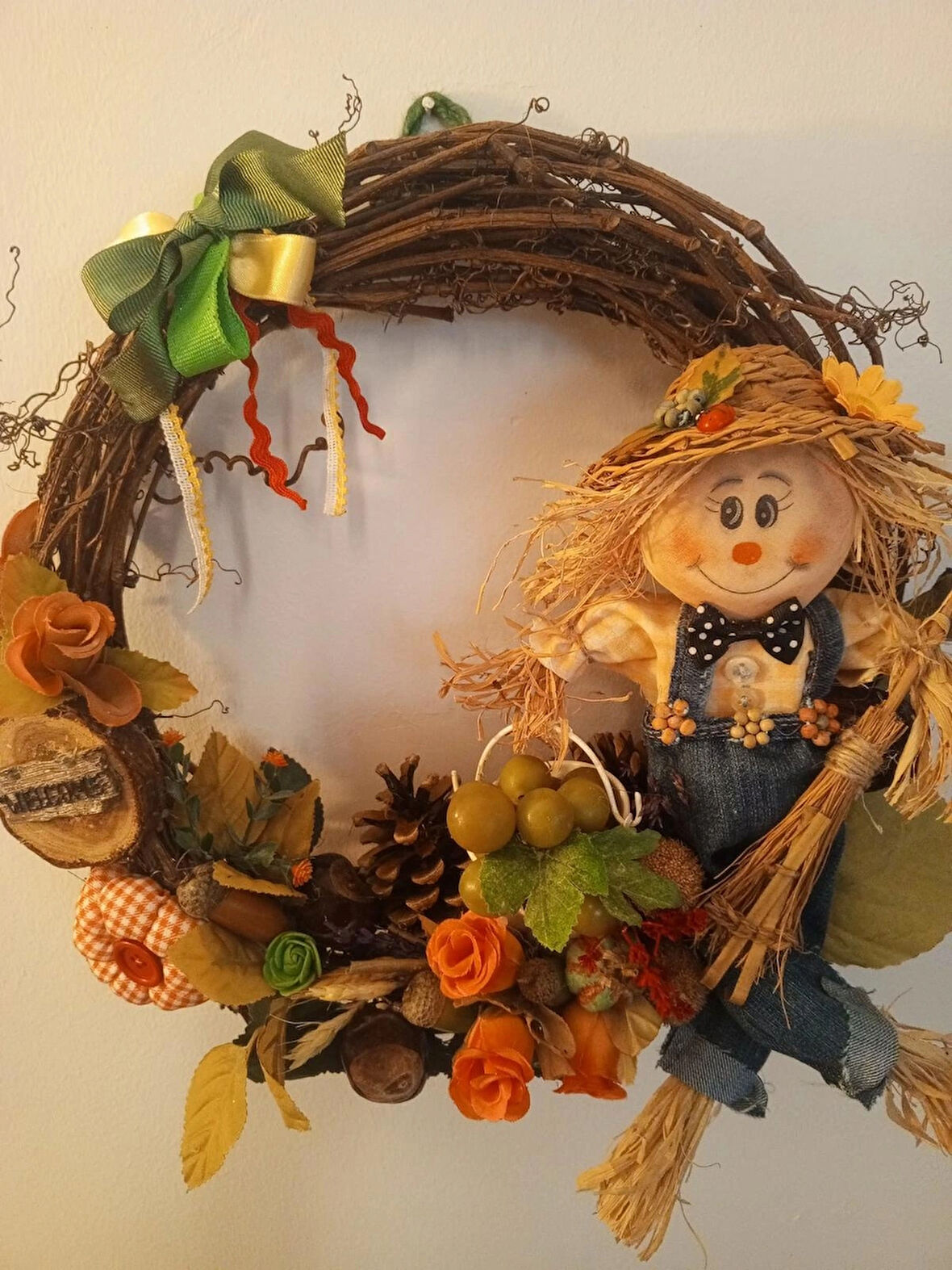 sonbahar kapı süsü