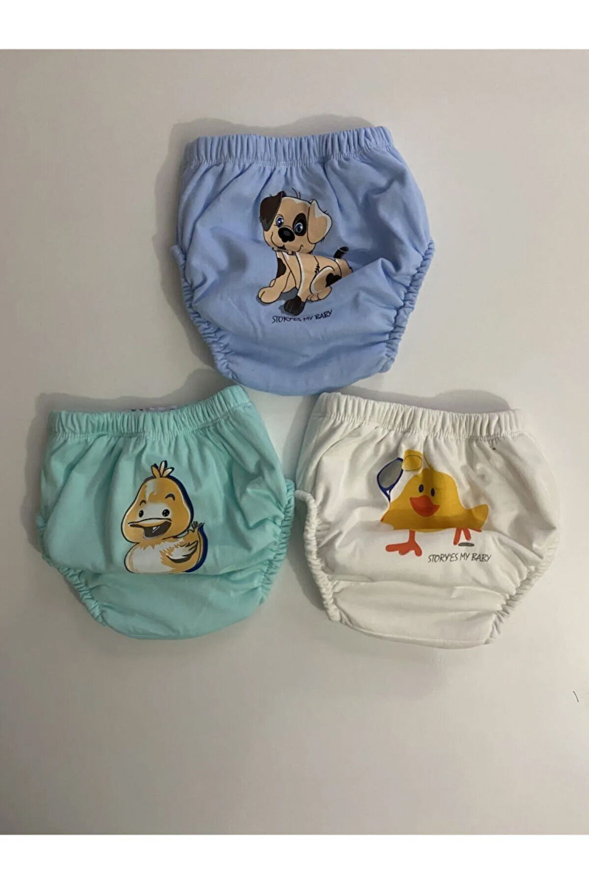 Poope's 3'lü Erkek Bebek Alıştırma Külodu Bebek Tuvalet Eğitimi