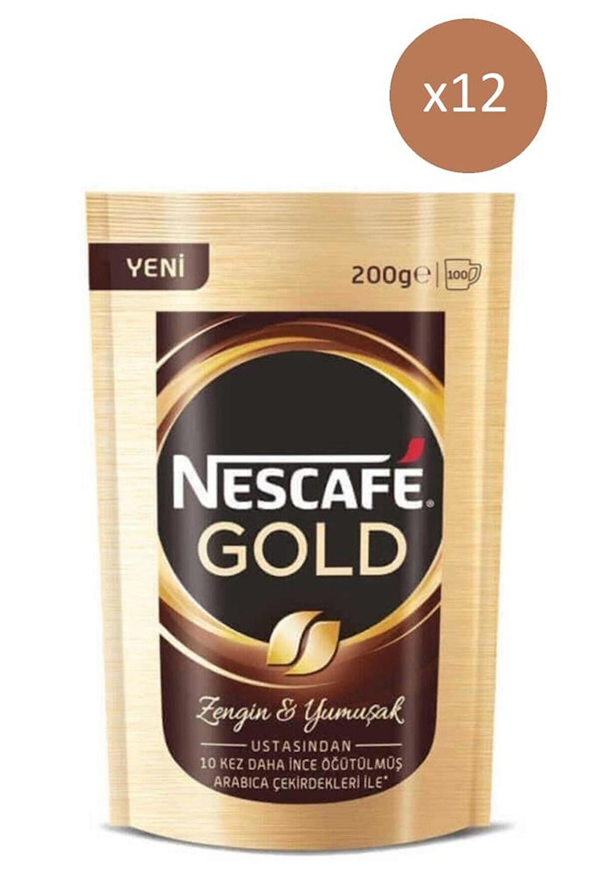 Nescafe Gold 200 gr 12'li Hazır Kahve