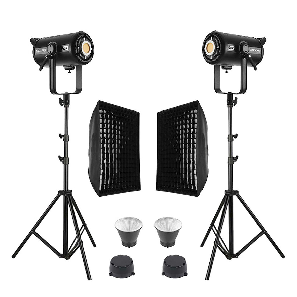 Gdx EXC-220C-II 2'li Set - Gridli 60x90 Octa Softbox 260cm Tripod