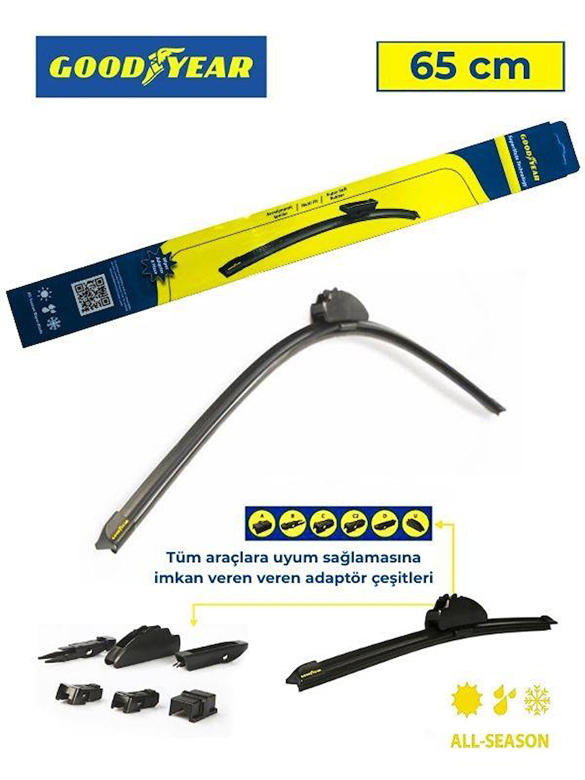 AERODYNAMİC CAM SİLECEĞİ 8 APARATLI UNIVERSAL 65 CM 