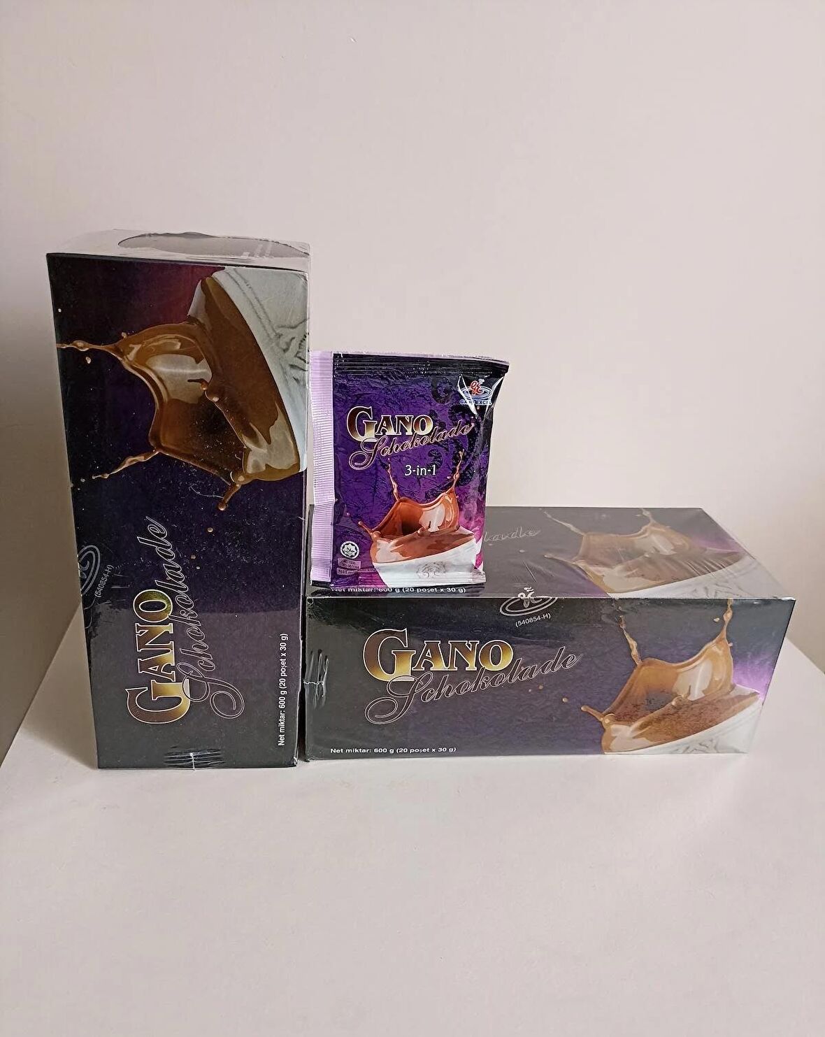 Gano Schokolade 3 in 1 Kakaolu ve Ganoderma Mantarlı İçecek 2'li Paket