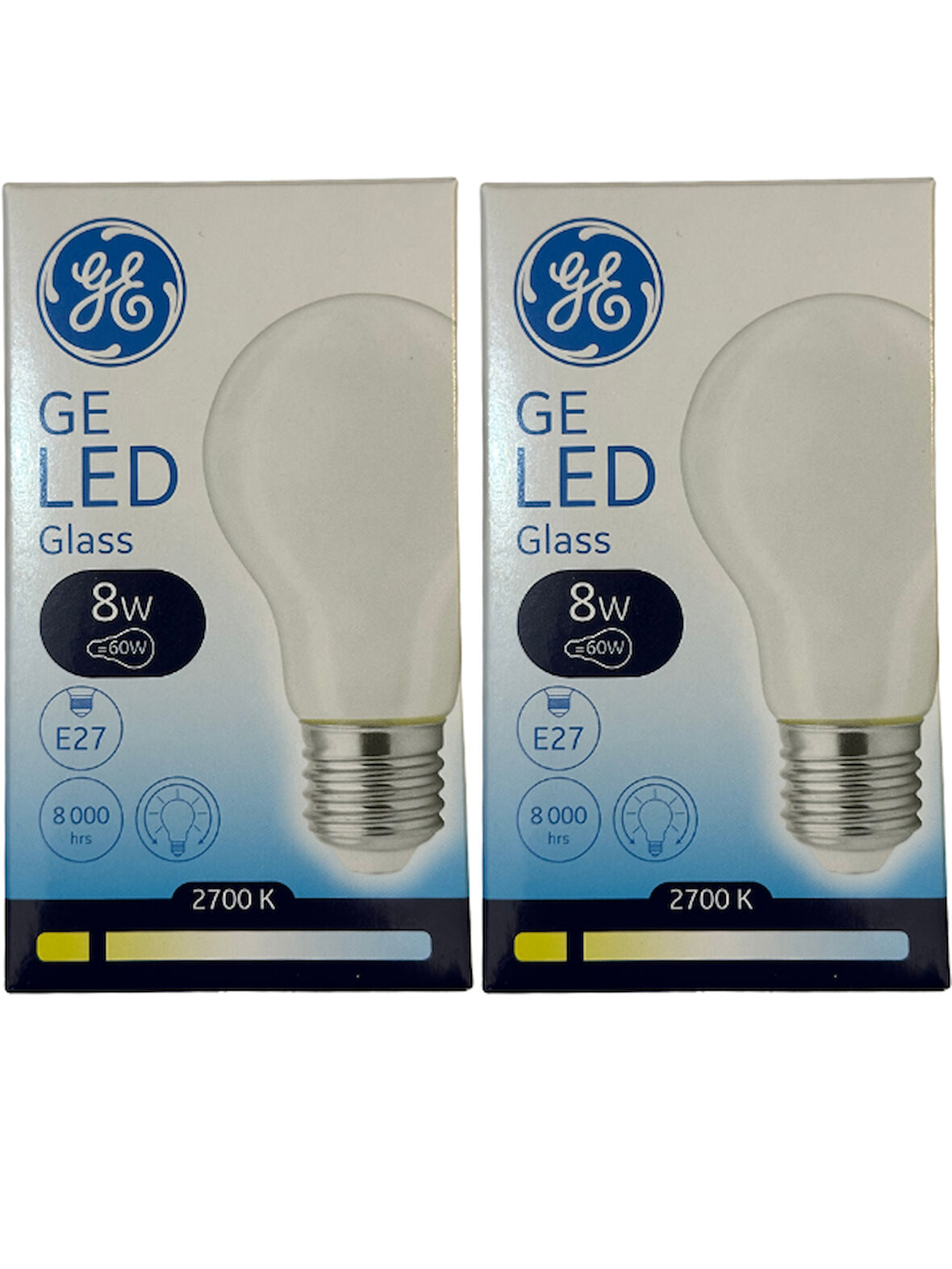 General Electric 8W 2700K (Sarı Işık) E27 Duylu Led Cam Ampul (2 Adet)