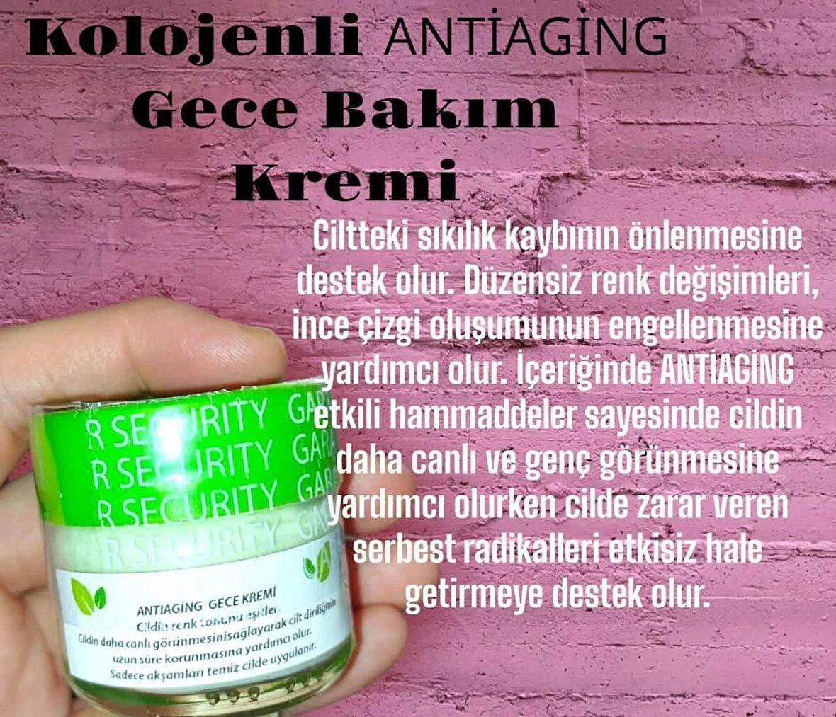 DOĞAL ANTİAGİNG GECE BAKIM KREMİ( PORTAKALLI )29ML