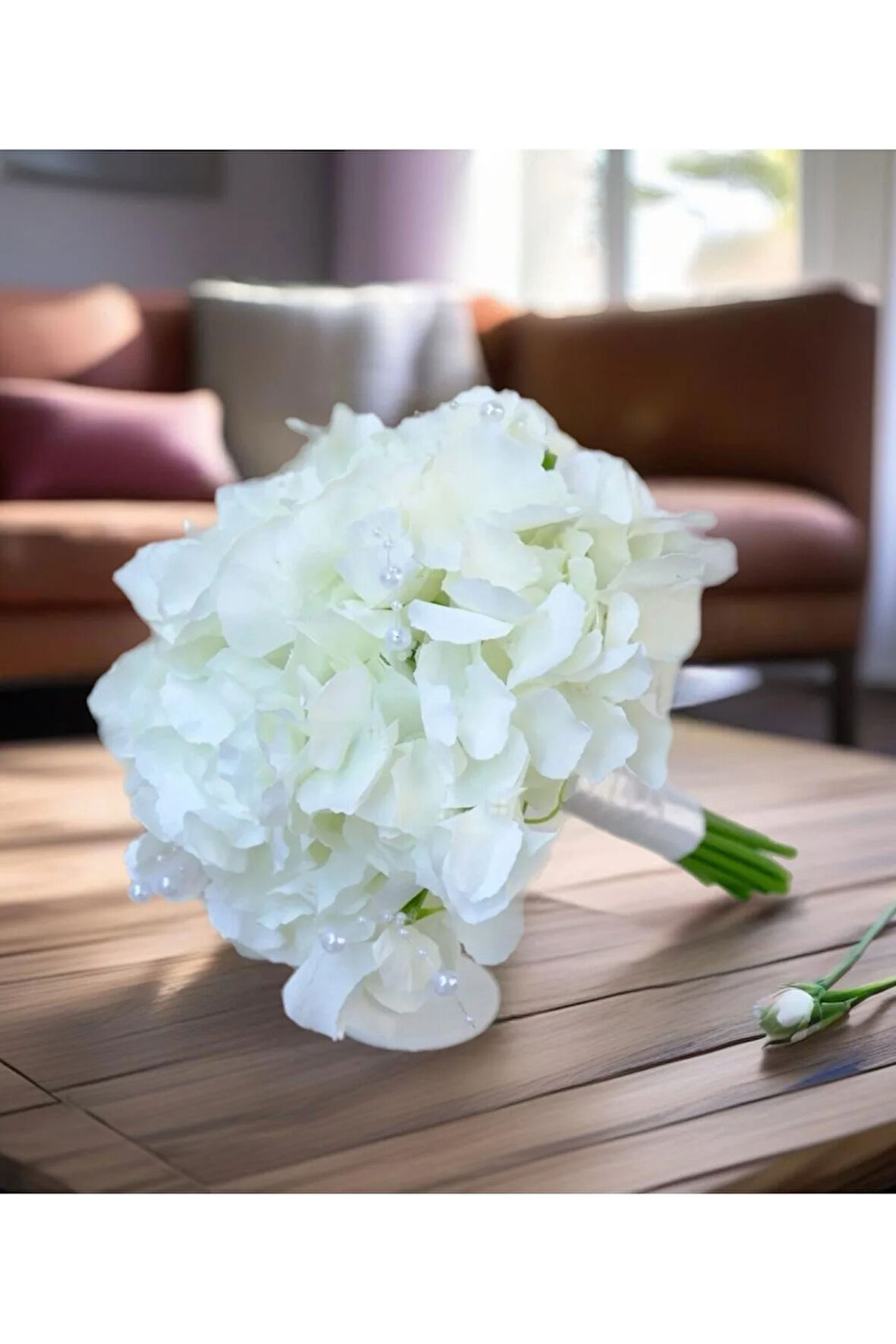 Beyaz Ortancalı İncili Gelin Çiçeği