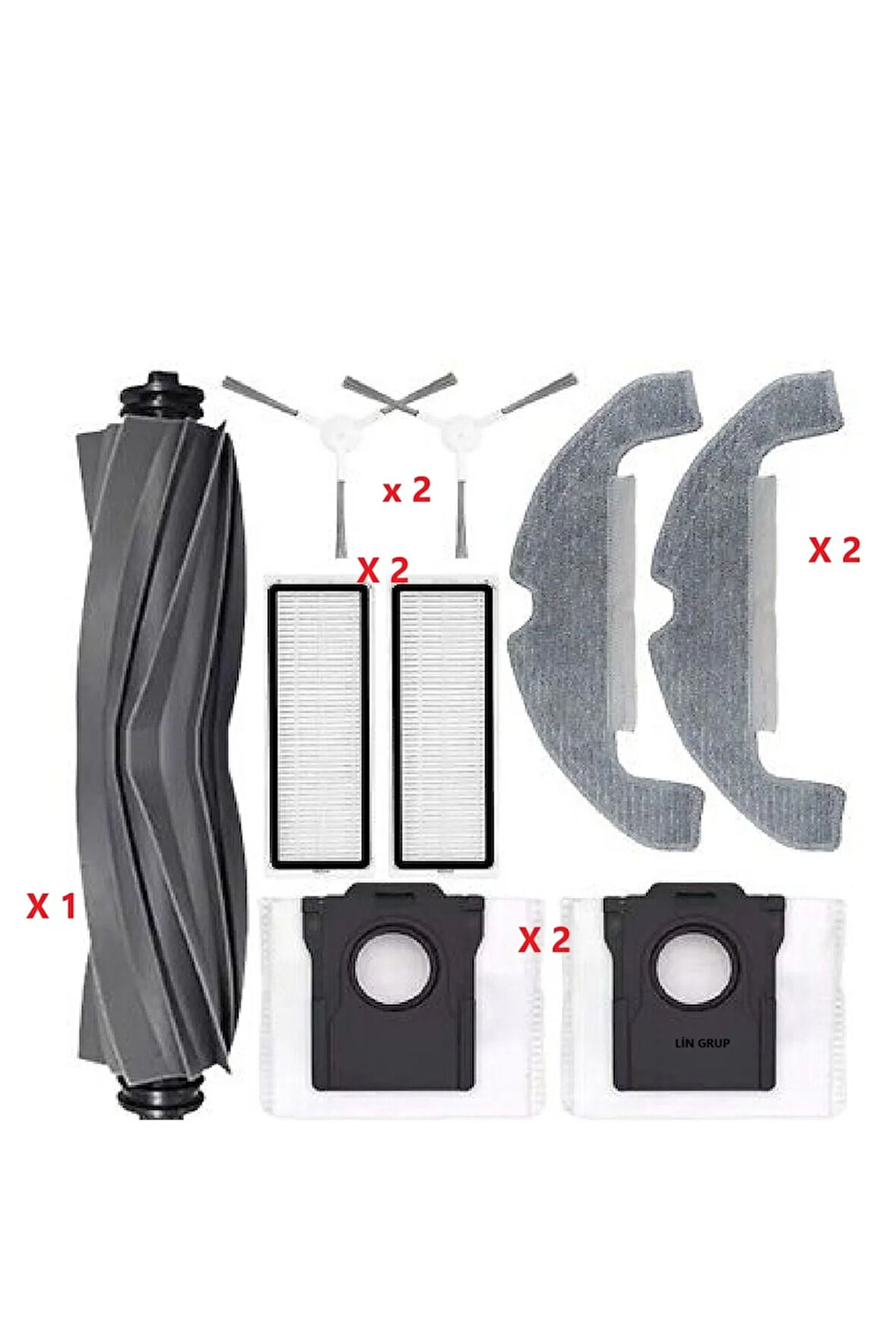 Dreame D10 plus  Gen 2 robot vacuum süpürge uyumlu yedek parça seti