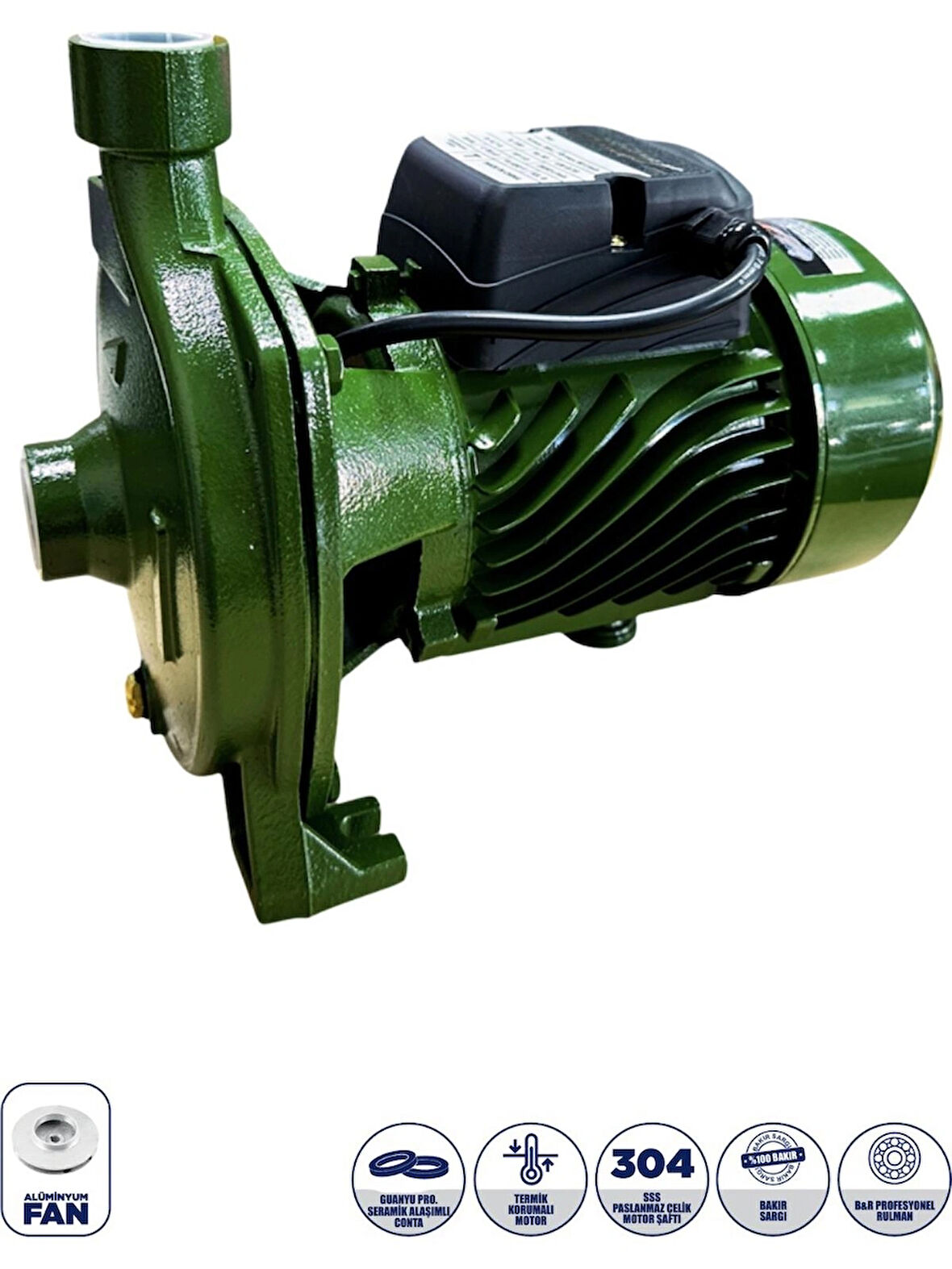 1.5 Hp - 1 Kw Alman Teknolojisi Bahçe Pompası Su Pompası Cpm 158 Elektrikli Su Pompası 80 L/dak 25 Metre Yükseklik