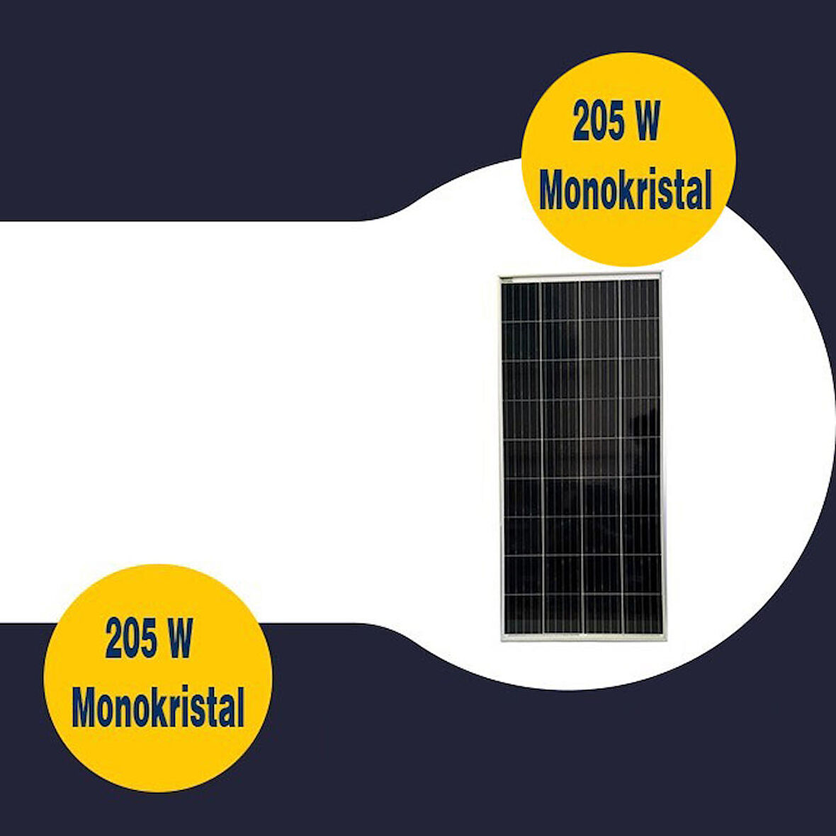 Gesper Energy 205W Watt Monokristal Güneş Paneli 36 Hücre 12V GES205-36M