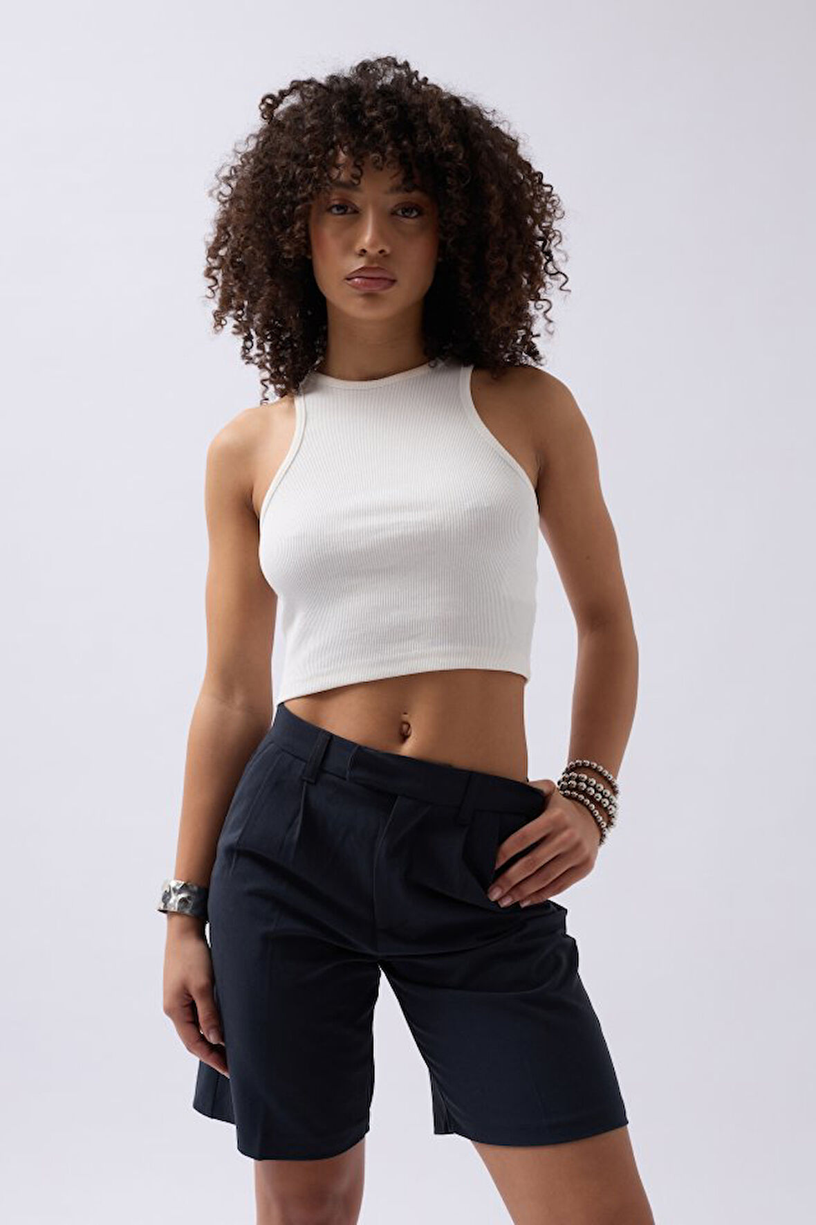 GETİCARET Halter Yaka Crop