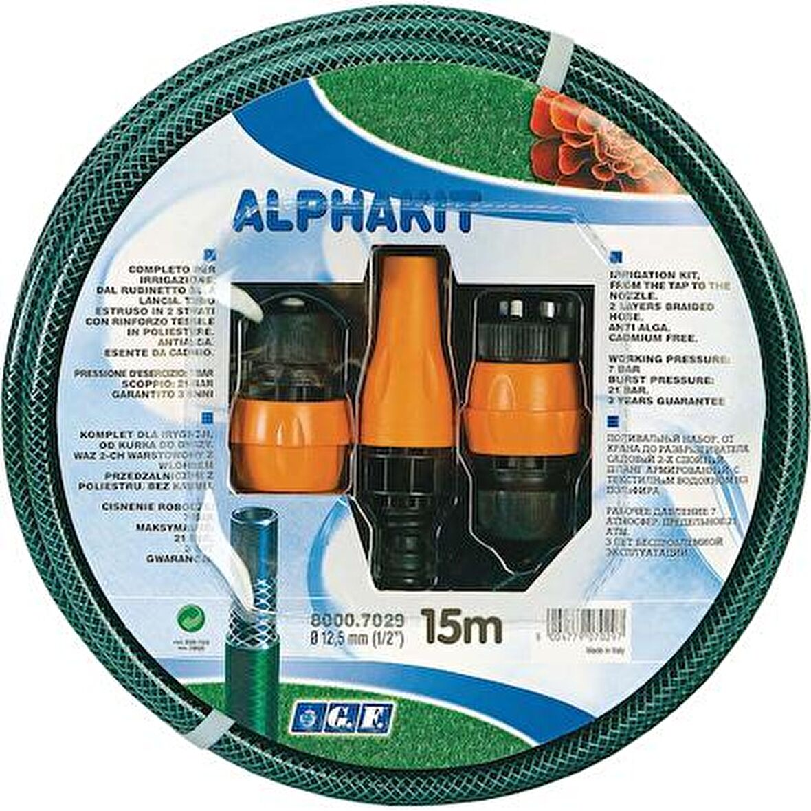 GF 7028 Alpha Adaptör Kitli Hortum Seti 1/2 15 mt