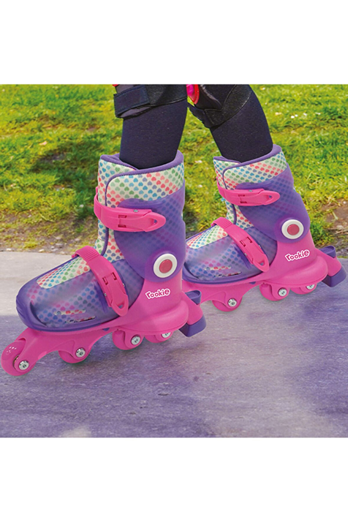 Paten Ayarlanabilir Dönüşen Tekerlekli 2 In 1 Twisty Paten - Mor 29-32