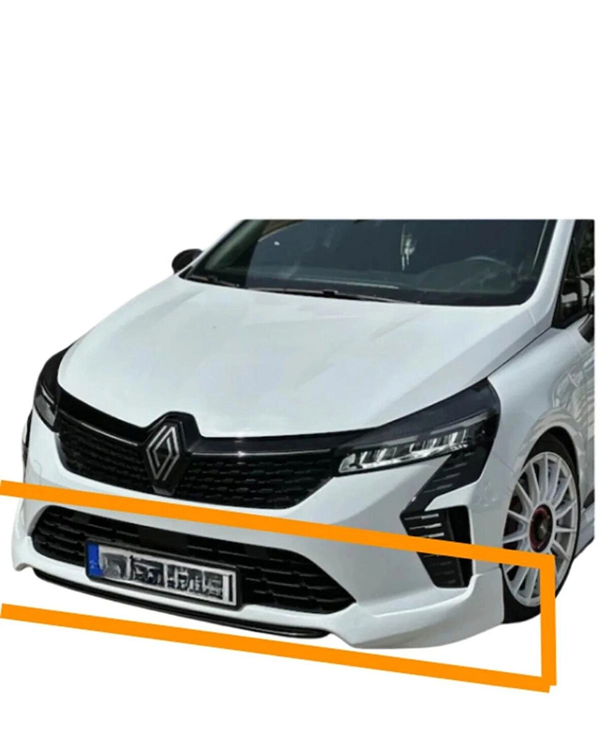 CLİO 5.5 MAKYAJLI KASA 2022 ÜSTÜ ÖN TAMPON EKİ (( BOYASIZ ))