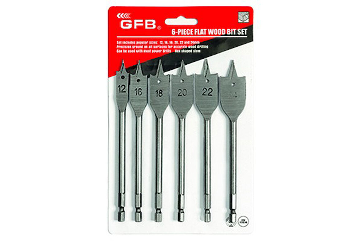 Gfb 2171 Yaprak 6 Parçalı Set 12-16-18-20-22-24 Mm Matkap Ucu