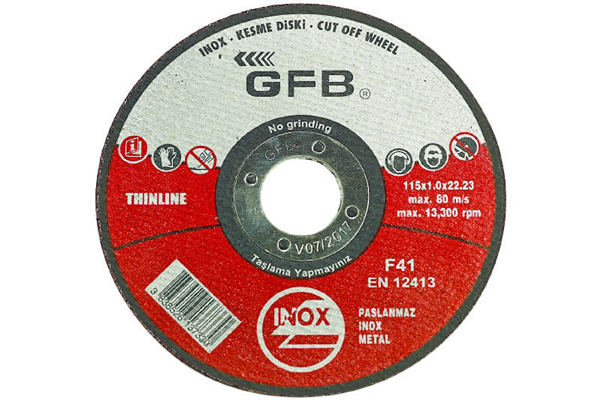 Gfb 2350 İnox 115x1x22.23 Mm Kesici Taş 50 Adet