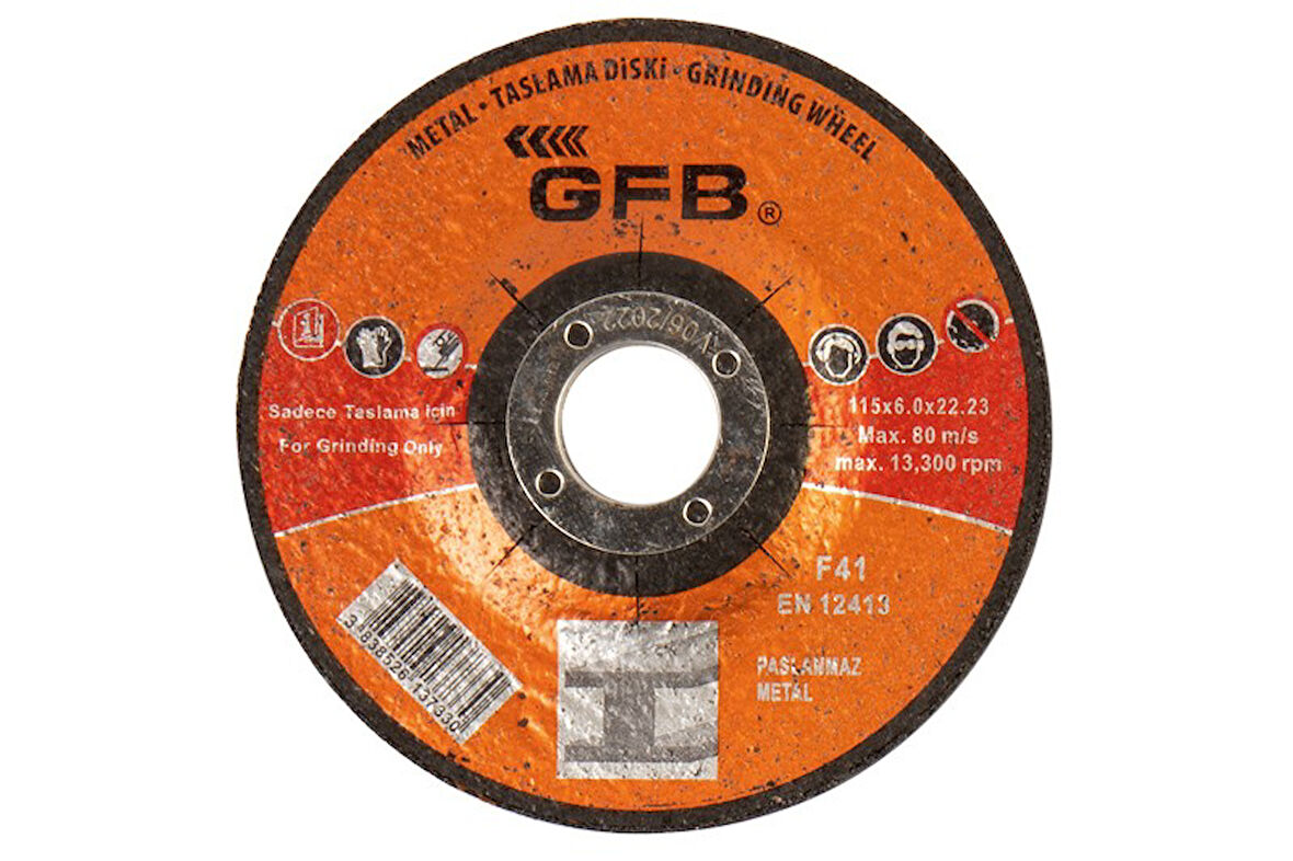 Gfb 2360 Metal 115x6x22,23 Mm Taşlama Taşı 10 Adet
