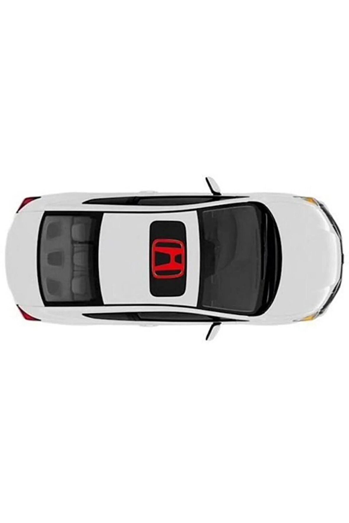 Honda Civic İçin Uyumlu H Logolu Sanroof Sticker Etiket Kırmızı Sunroof
