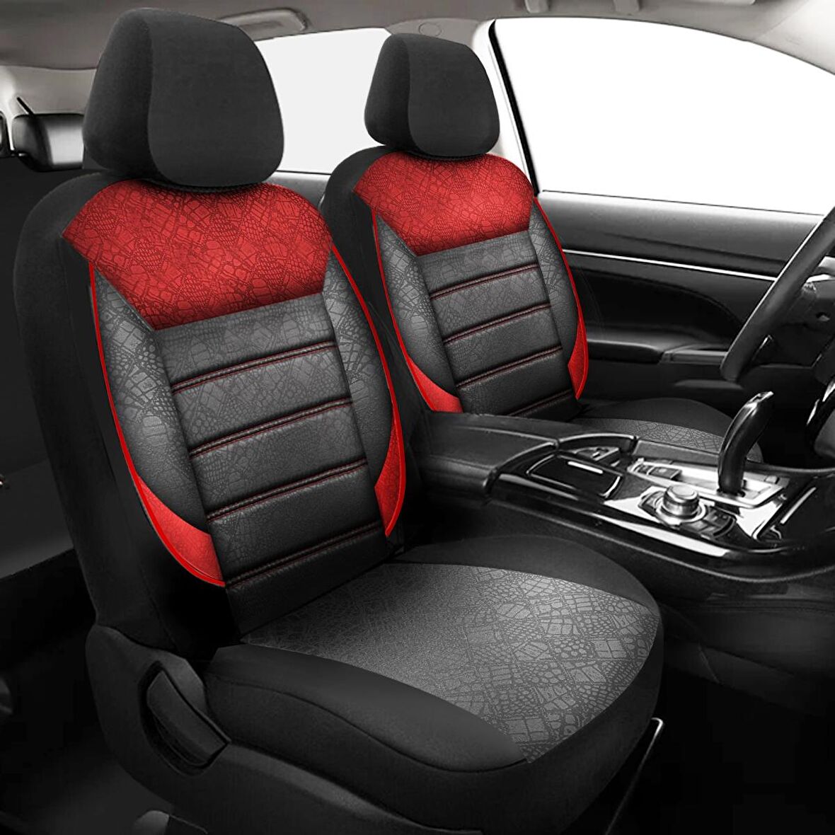 NiCe Shop Renault Megane 1 Uyumlu Koltuk Kılıfı Scorpion - Kırmızı
