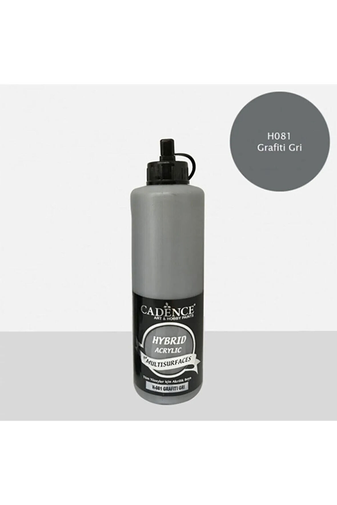 Hybrid Multisurface Akrilik Boya 500 Ml. H-081 Grafiti Gri C.h-081