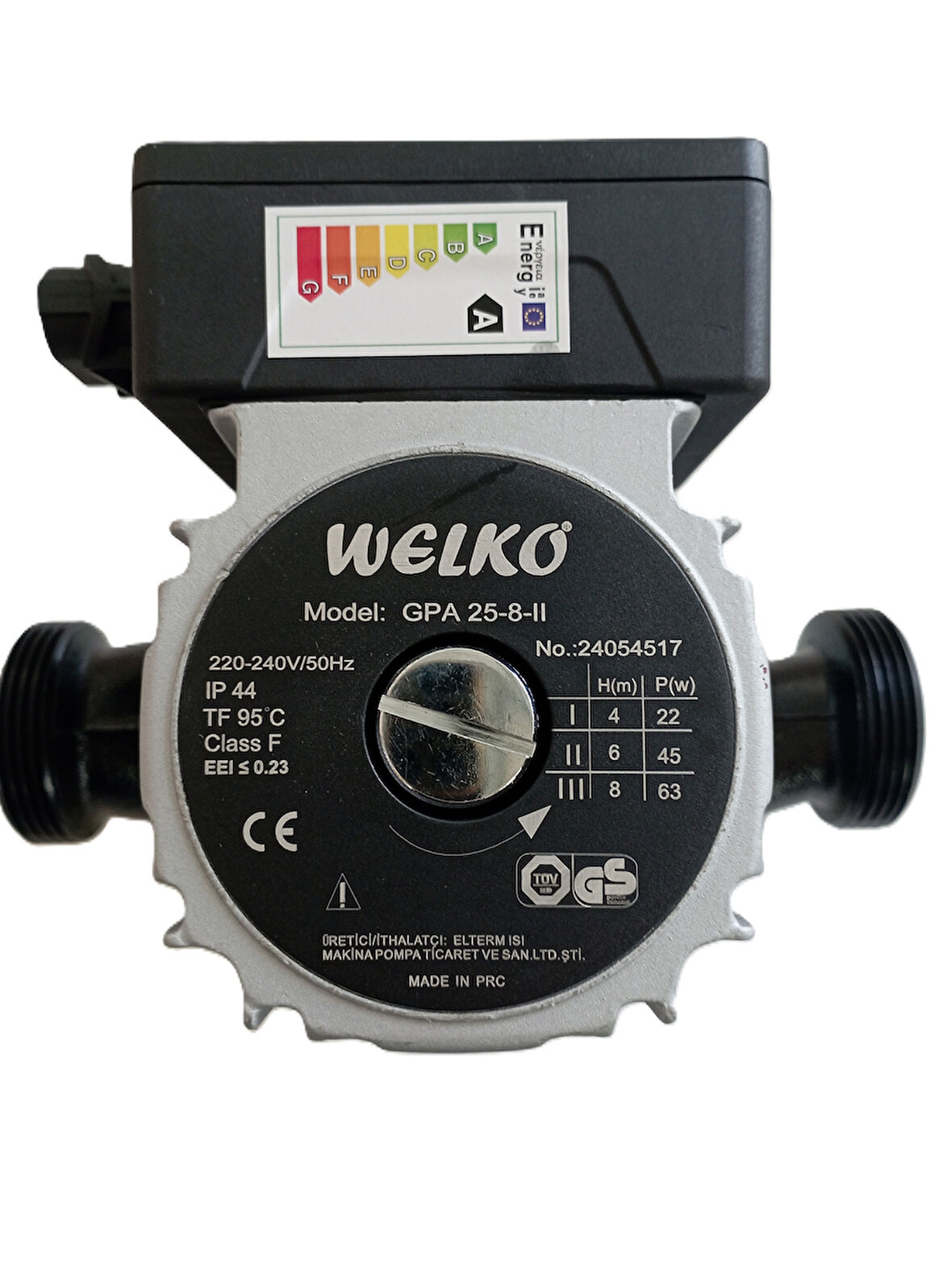 Welko Sirkülasyon Pompası 30-45.000 Kazan için Gpa 25-8-II frekans Konvertörlü 8 mss 4,9 m3/h