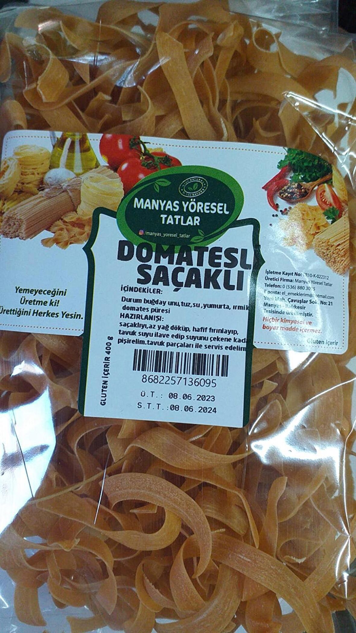 Manyas Yöresel Domatesli Saçaklı 400Gr