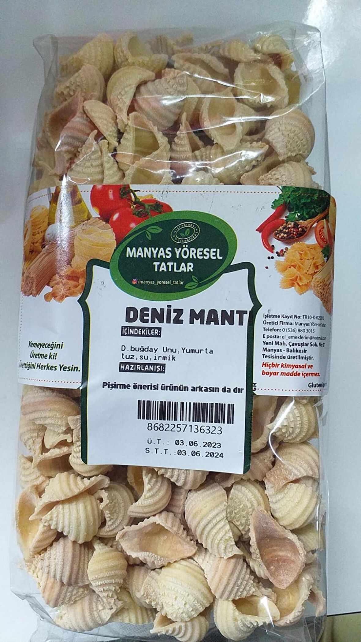 Manyas Yöresel Deniz Mantı 400Gr