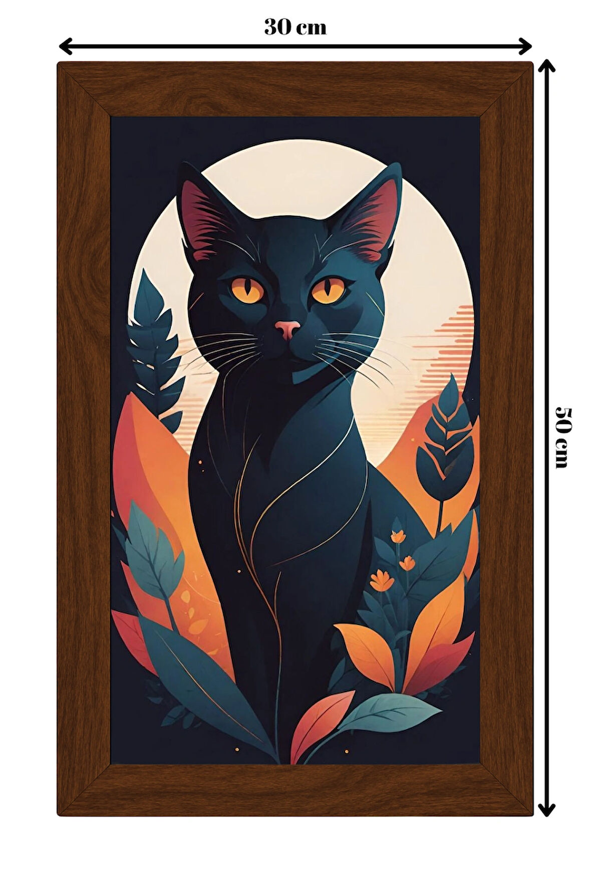 SERAMİK ÜZERİNE AHŞAP ÇERÇEVELİ 30x50cm TABLO NO:119