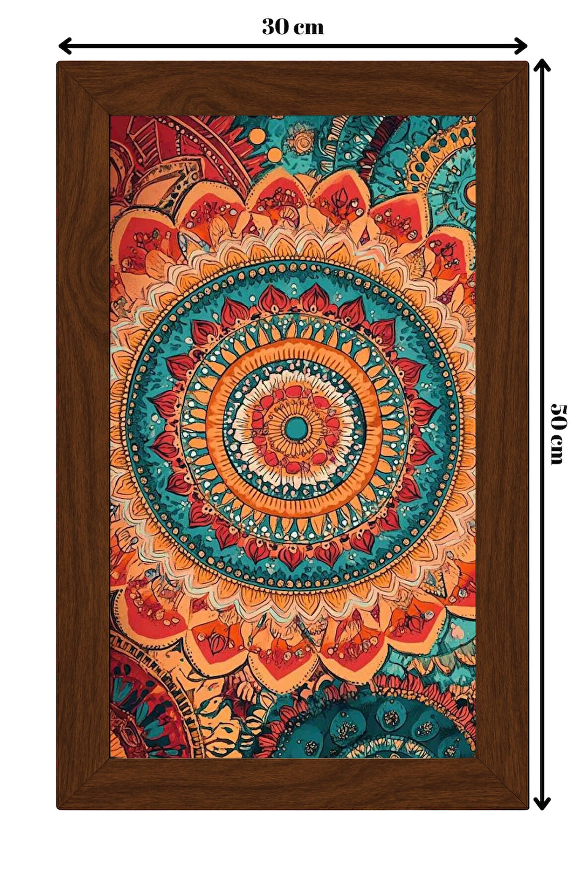 SERAMİK ÜZERİNE AHŞAP ÇERÇEVELİ 30x50cm TABLO NO:122
