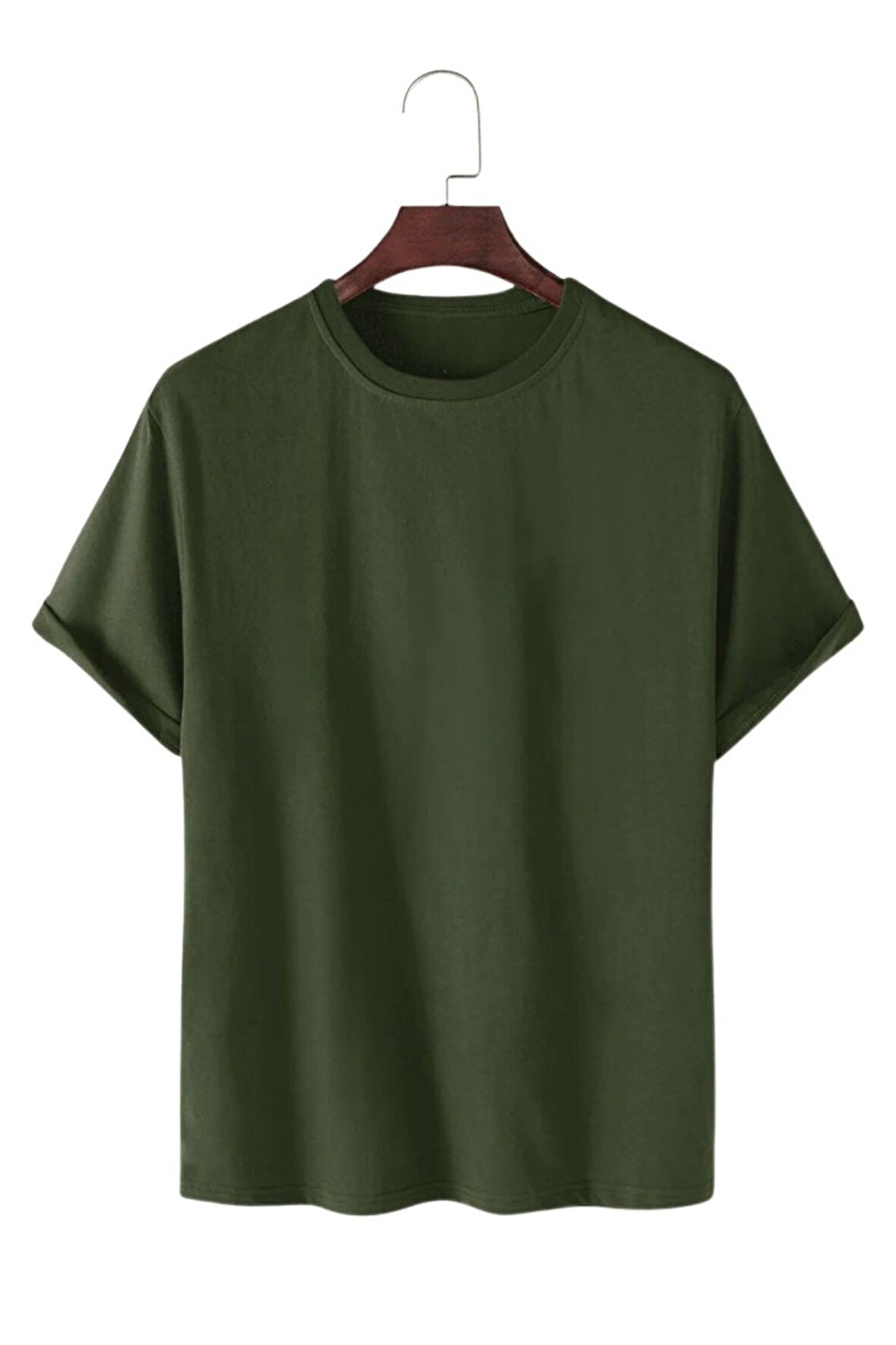 Ghassy Co. Unisex Normal Kesim Pamuklu Yumuşak Dokulu Bisiklet Yaka Basic Tişört