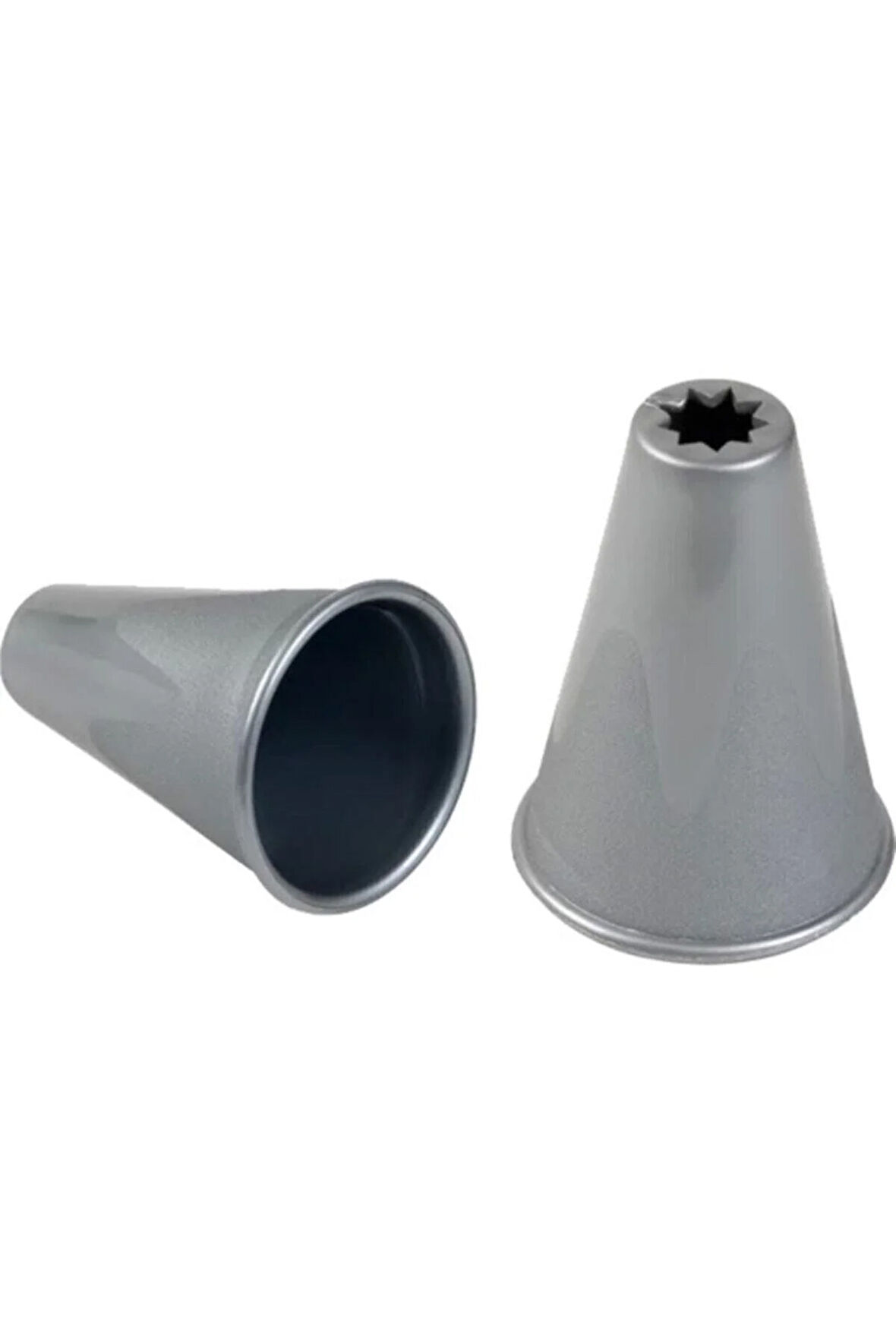 Plastik Gri Renk Tırtıl Kurabiye Kalıbı, Tırtıklı Kek Pasta Krema Süs Dekor Aparatı