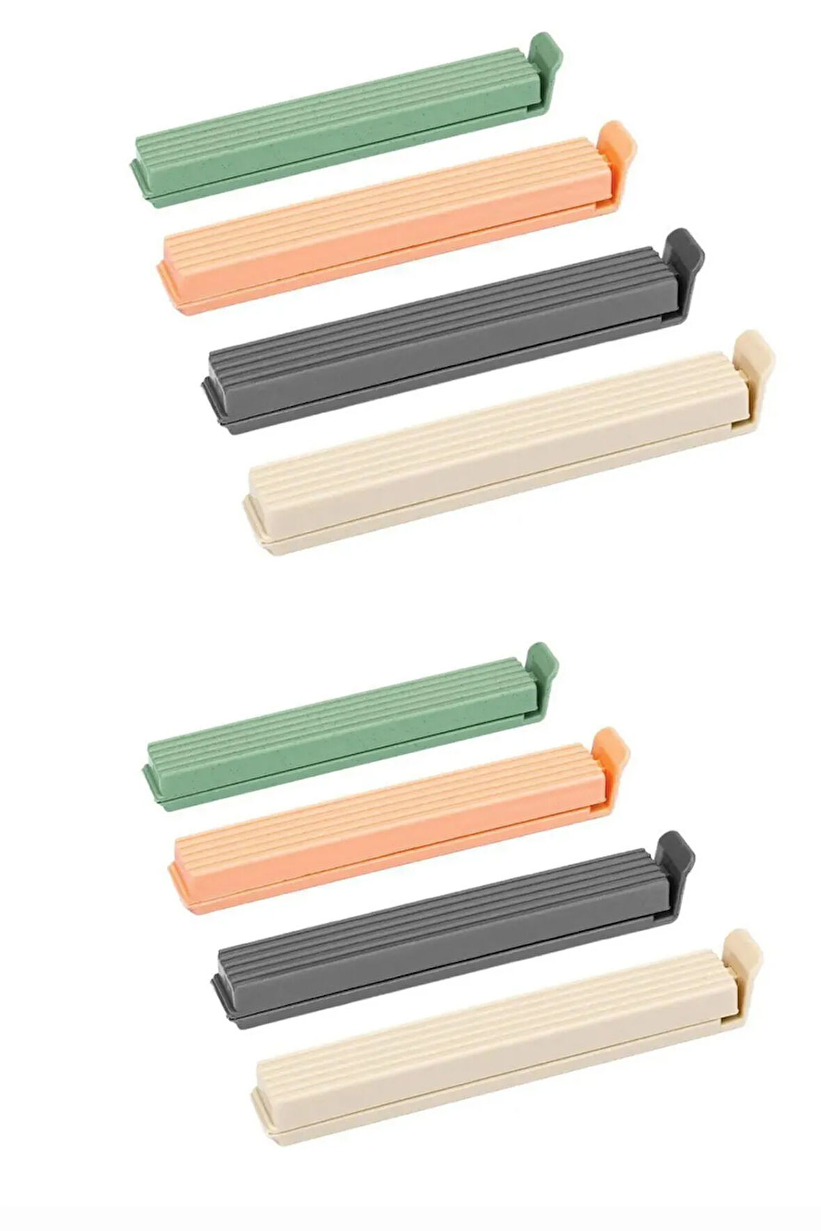 12’li Çok Renkli Pratik Poşet, Paket, Ambalaj, Torba, Çanta Kapatıcı Plastik Klipsi, Kilidi, Mandalı