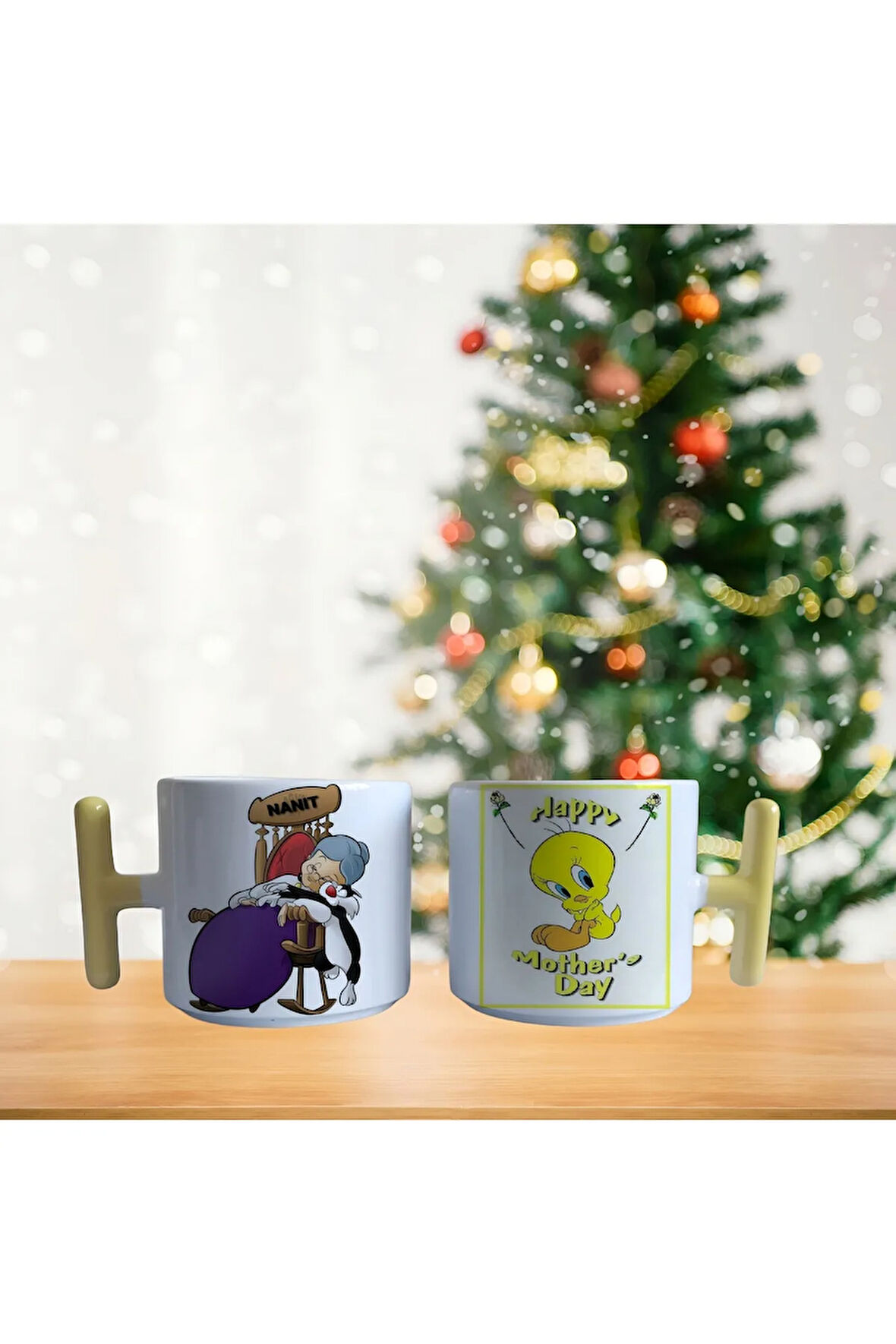 Anneler günü tweety ve granny Porselen Fincan / Kupa -mug