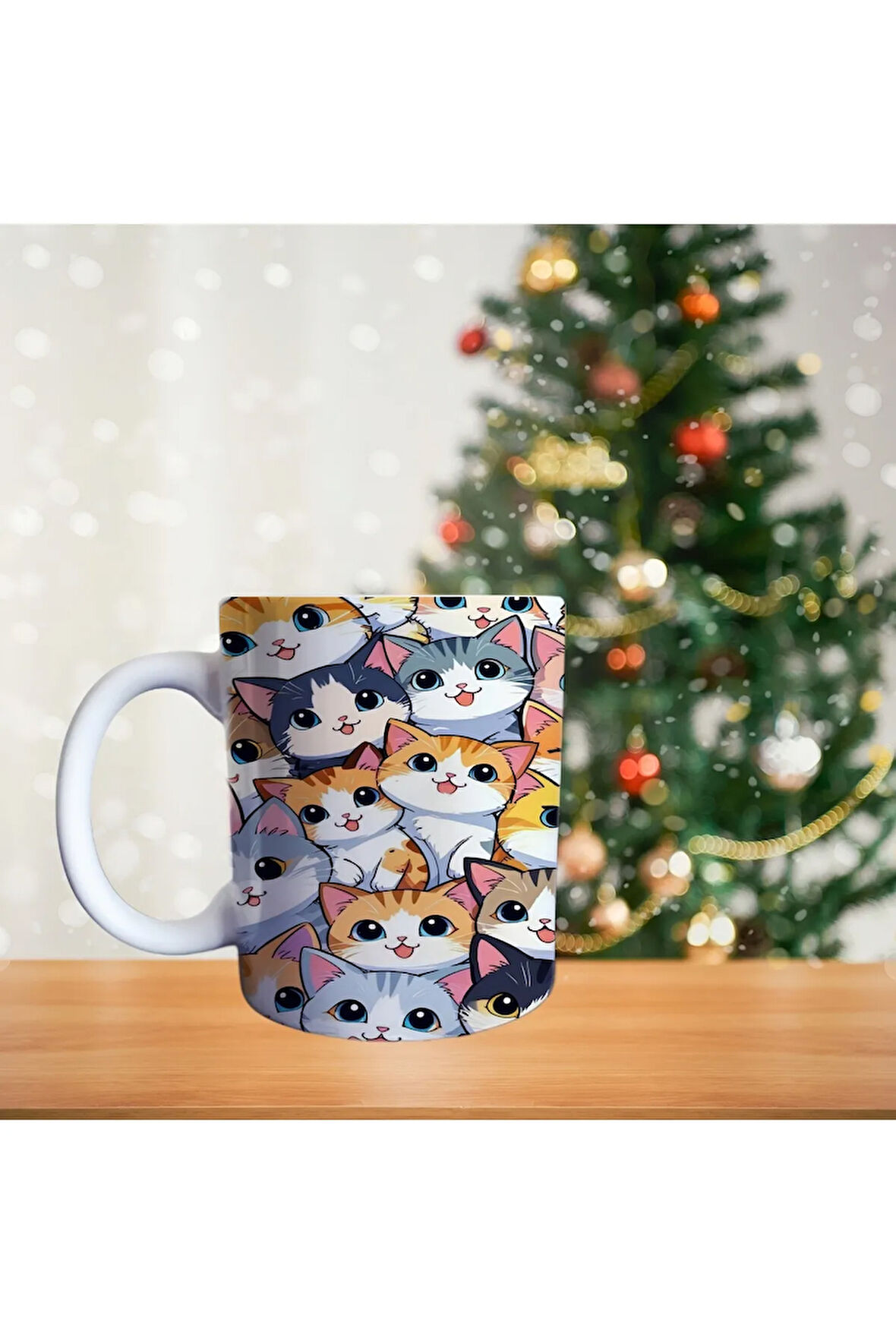 Kediler Porselen Kupa