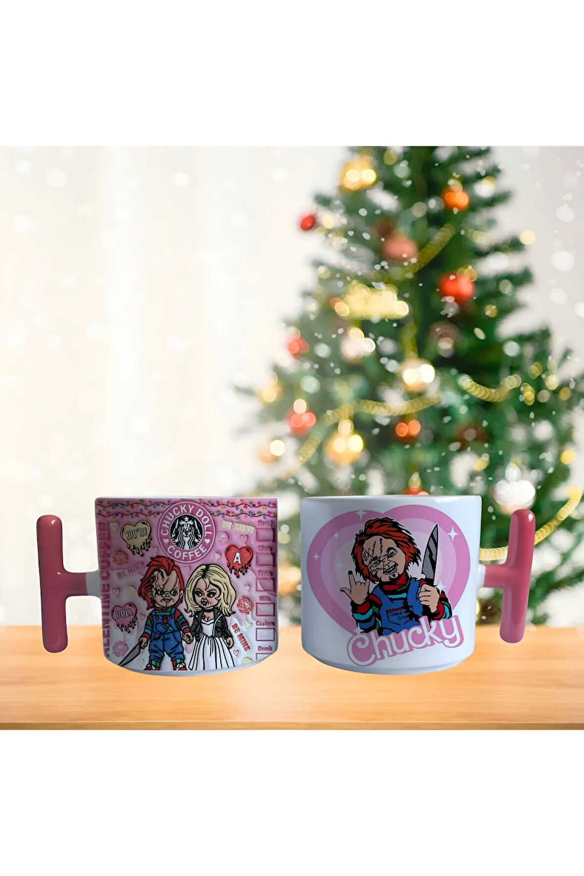 Chucky ve Sevgilisi Porselen Fincan / Kupa -mug