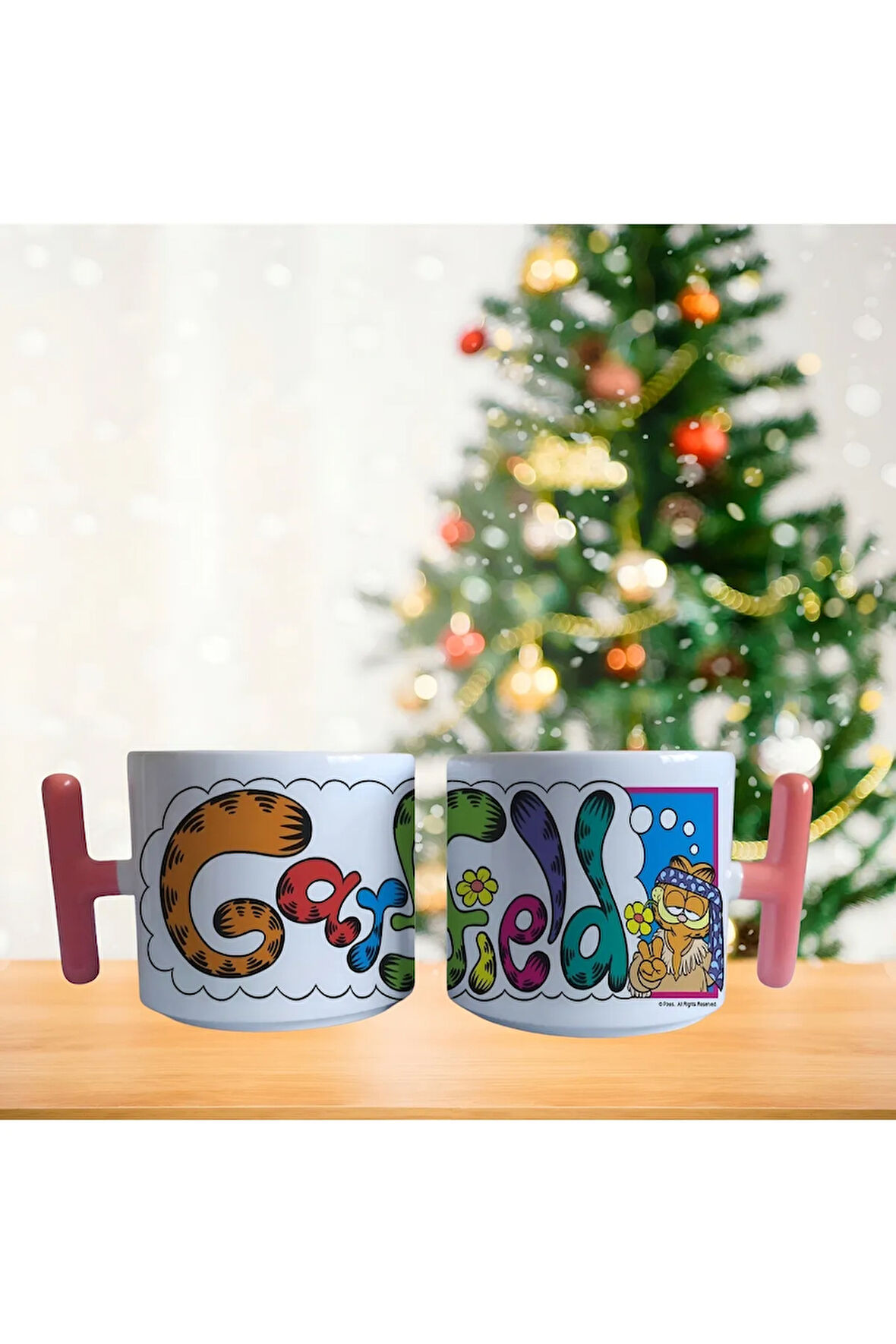 Garfield hippi Porselen Fincan / Kupa -mug