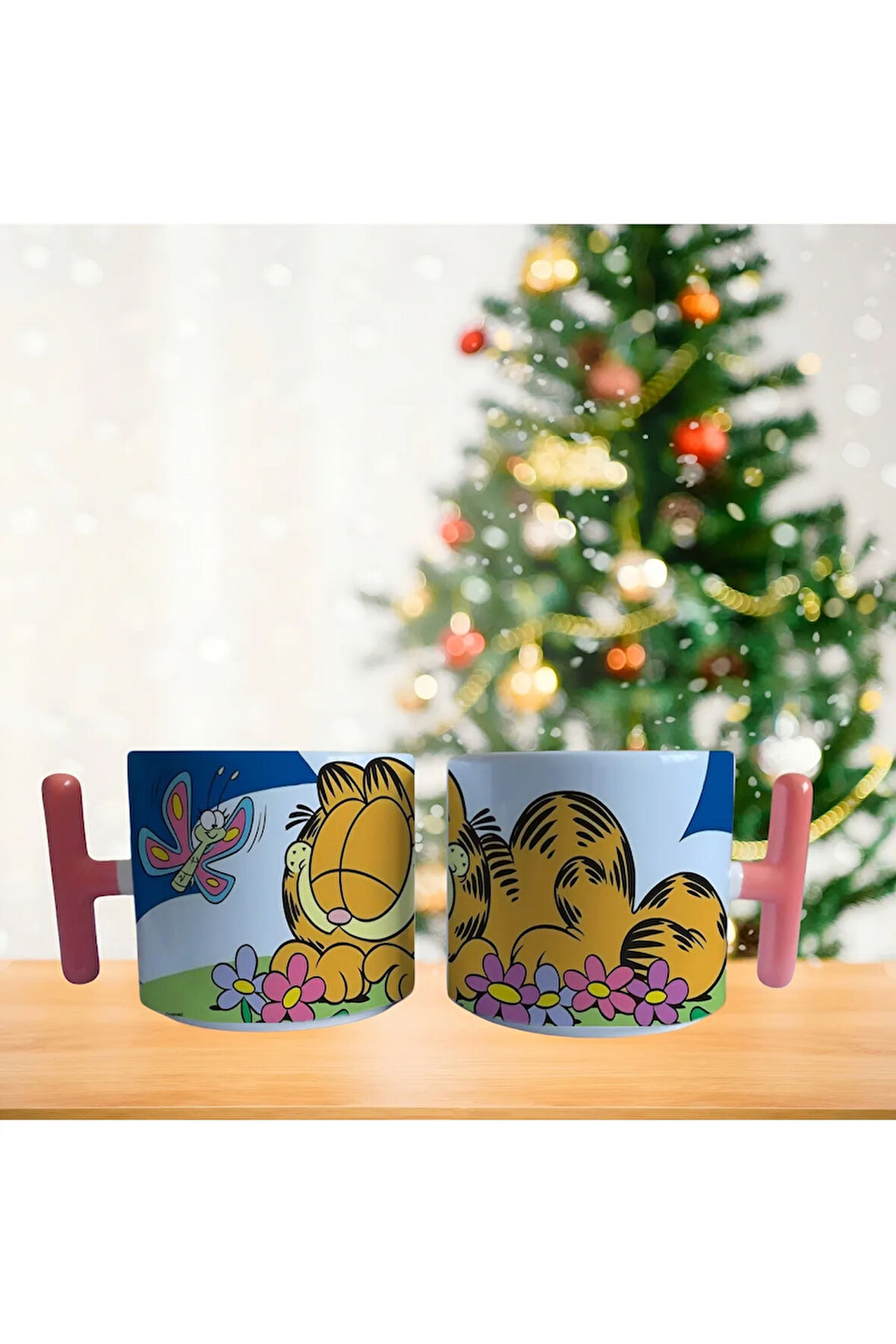 Garfield bahçede Porselen Fincan / Kupa -mug