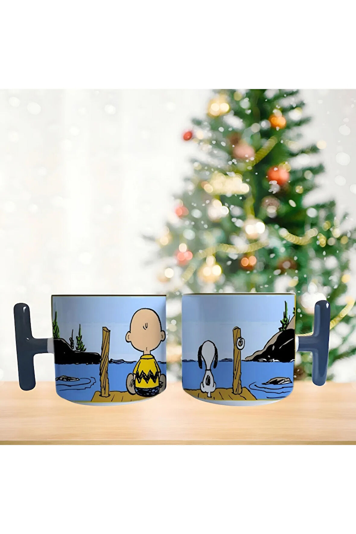 Snoopy sahilde Porselen Fincan / Kupa -mug