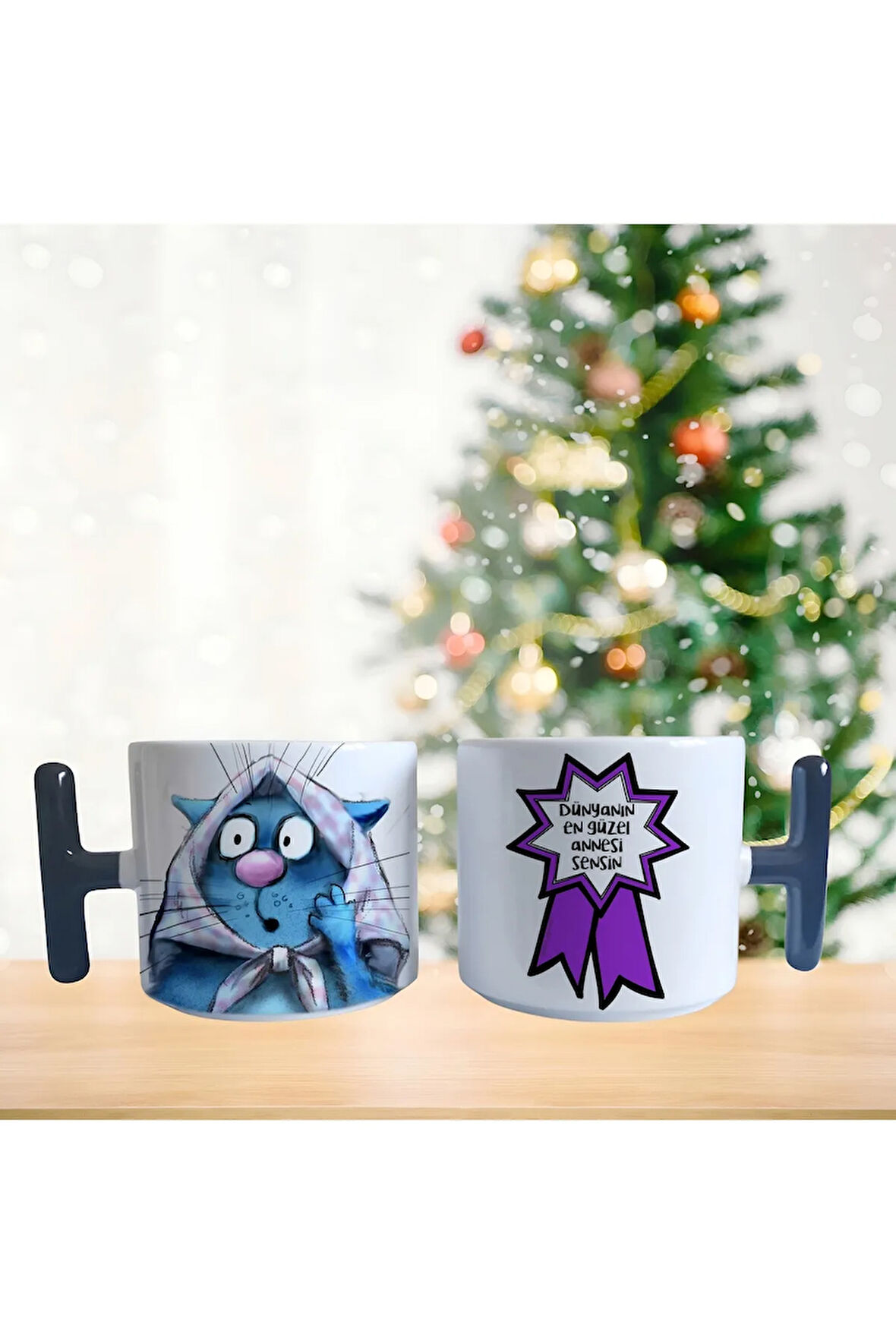 Anneler günü kedili Porselen Fincan / Kupa -mug