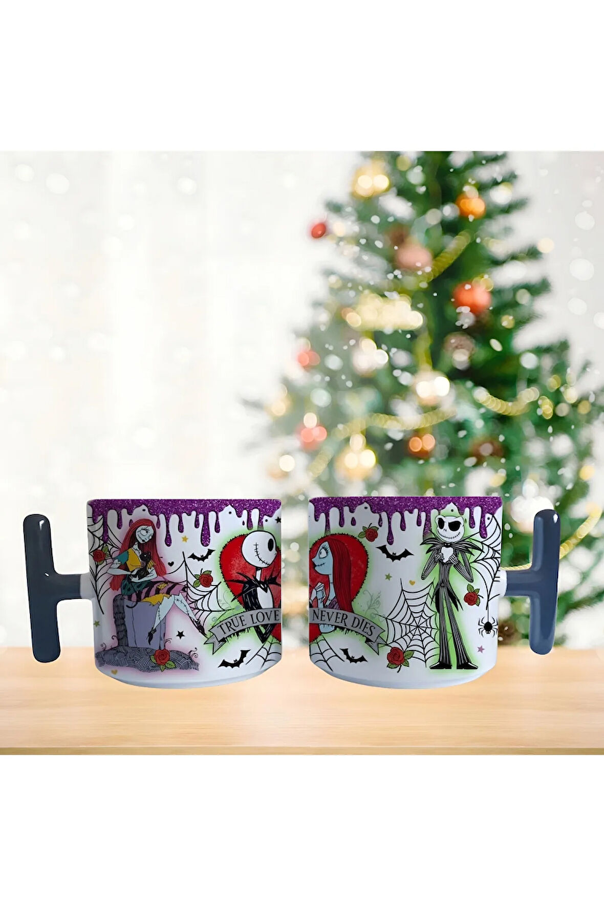 Noel öncesi kabusu jack ve sally Porselen Fincan / Kupa -mug