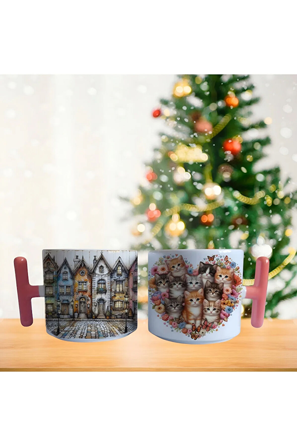 Kediler ve sokaklar Porselen Fincan / Kupa -mug